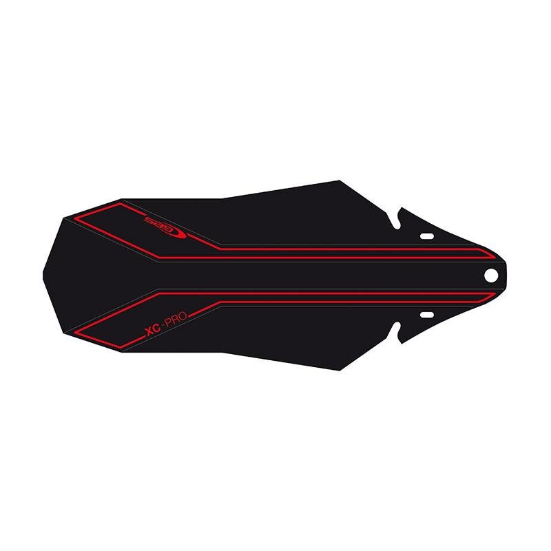 GUARDABARROS TRASERO XC PRO MTB NEGRO ROJO