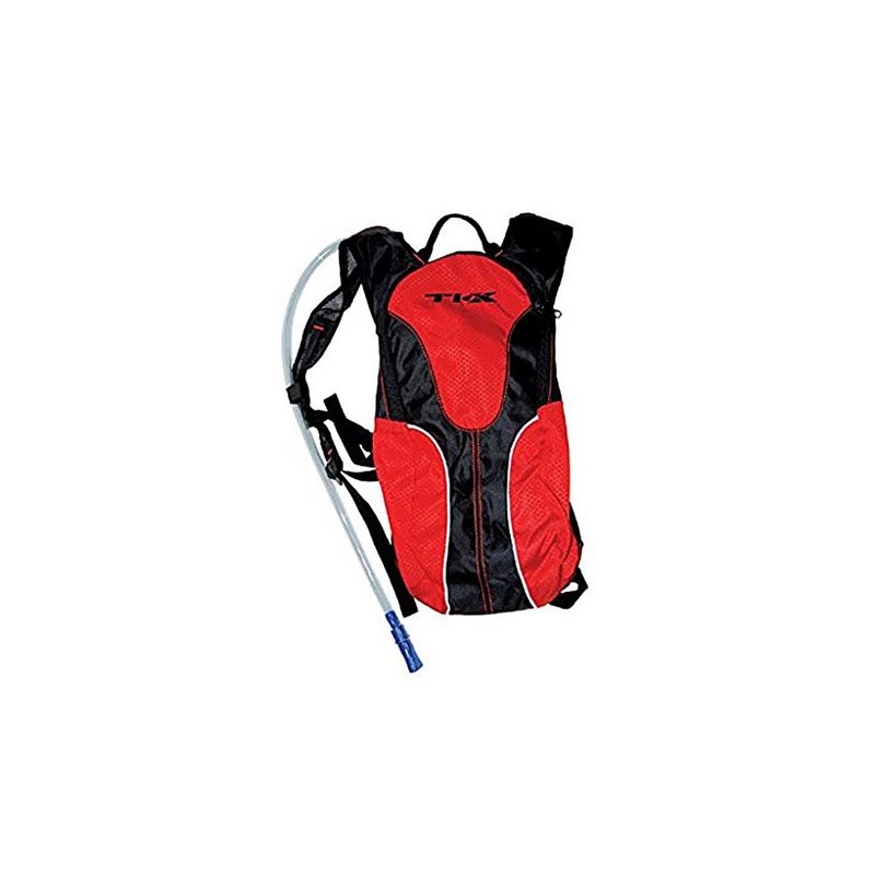 MOCHILA HIDRATACION NEGRO/ROJO + VEJIGA AGUA 2L