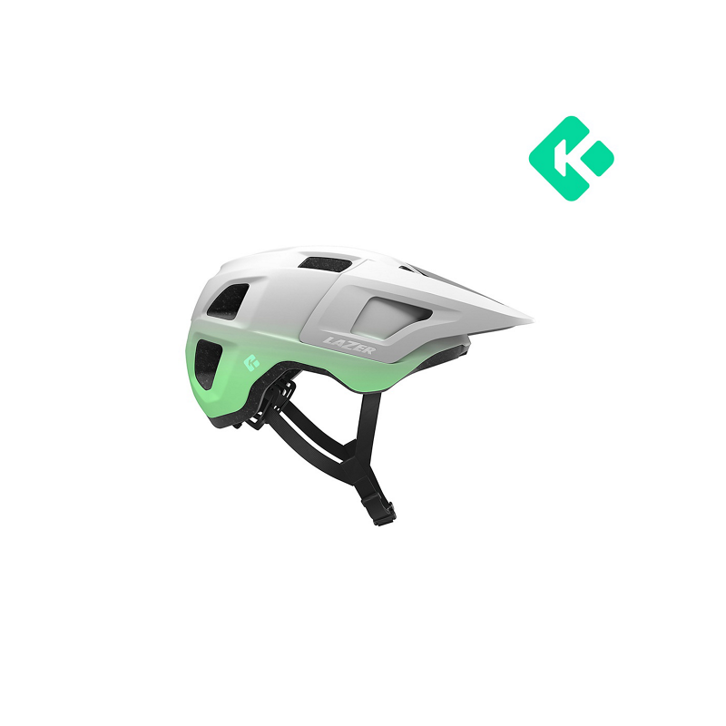 CASCO LAZER FINCH KINETICORE BLANCO/VERDE MATTE