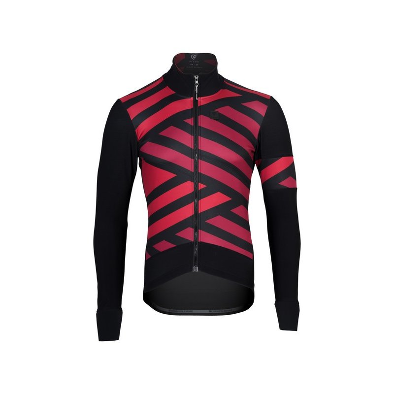 CHAQUETA PISSEI GARDENA NEGRO ROJO